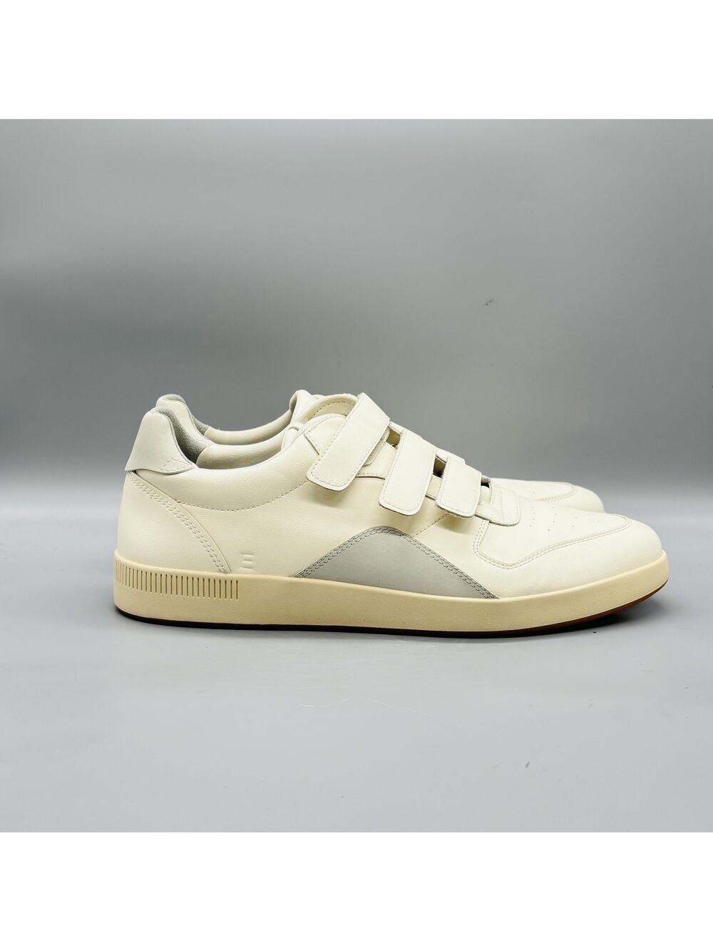 Everlane Shoes Mens 13 Beige Leather Triple Strap Casual Court Sneakers Comfort
